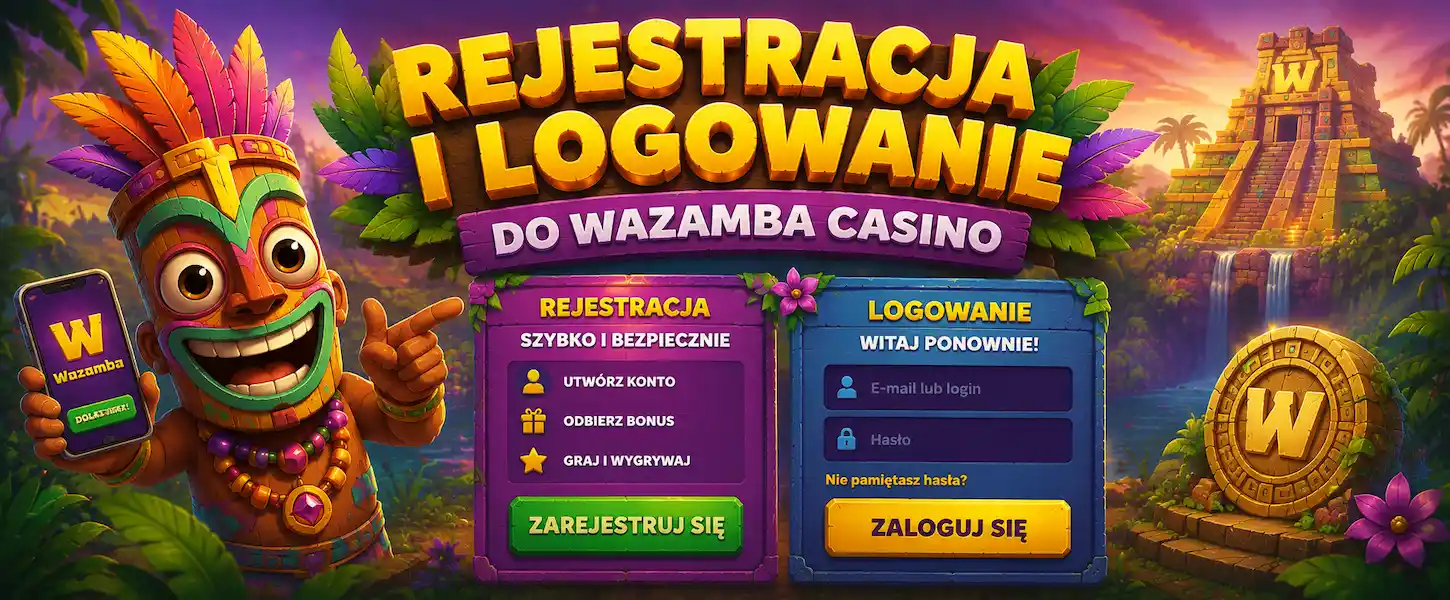 Rejestracja i logowanie do Wazamba Casino w Polsce z wygodnym dostępem do konta gracza.